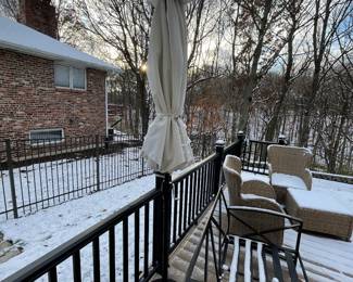 9' Outdoor Umbrella w/stand,  was $50, NOW $40