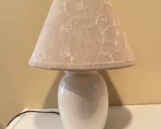 Small white ceramic lamp, 15"H,  was $18, NOW $14