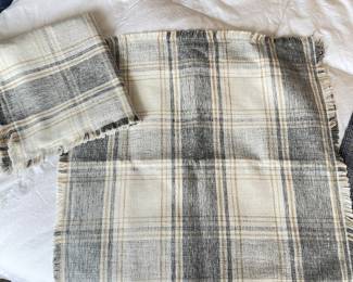 Grey & creme plaid pillow cover, 20" x 20",  was $24, NOW $14