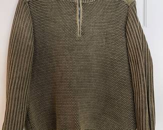 Carbon2cobalt Size Large Quarter zip olive sweater, was $15, NOW $9