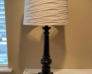 Black roused shade lamp,  27"H,  $28