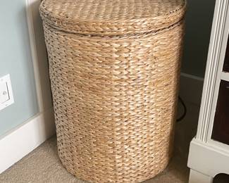 Wicker hamper,  $14