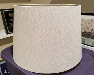 Tan Linen Lamp Shade #1,  17"D x 12"H,  was $18, NOW $10