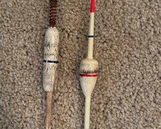 Pair of vintage white bobbers,  was $4, NOW $2