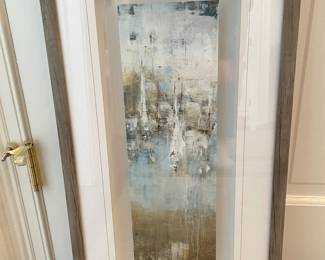 Blue abstract picture, 14"W x 27"H,  was $48, NOW $35  