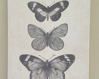 Woodland Butterflies Summer 1863, wall art, 11"W x 15"H,  $14