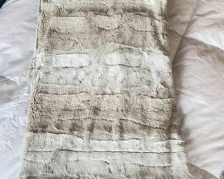 Beige, creme leopard spot throw,  $15