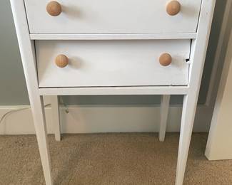 Vtg Sewing cabinet side table, 18"W x 12"D x 28"H,  was $45, NOW $38