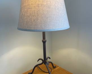 Black metal table lamp, 2 available, 27"H, $28 each