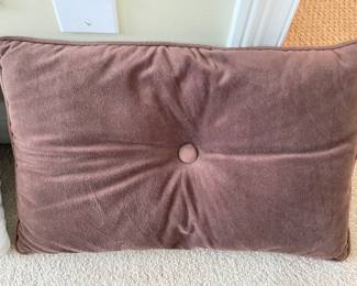 Brown plush pillow, 19" x 11"H,  was $22, NOW $15