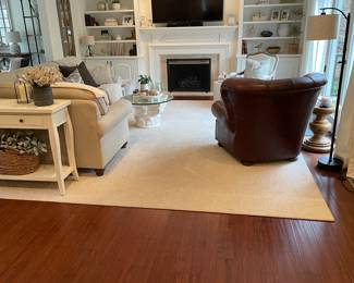 Cream color area rug (just was cleaned professionally),  12'6 x 13'6,  was $365, NOW $279