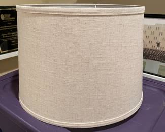 Tan Linen lamp shade #2, 15" x 10"H,  was $18, NOW $10