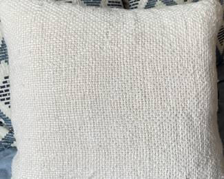 Creme pillow, 18" x 18",  was $12, NOW $9