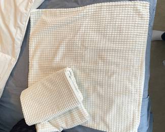 Pottery Barn Creme Euro Sham pillow covers, 22" x 22",  was $34, NOW $20