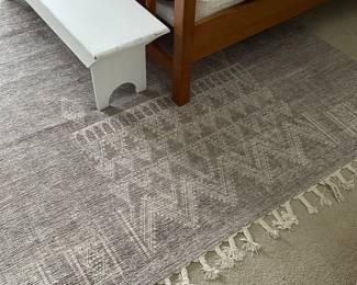 Grey fringed Area Rug, 7' x 10',  was $145, NOW $125