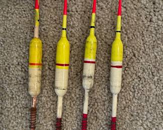 Set of 4 Vtg Balsa Style Slip Floats, $6