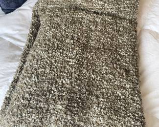 Light brown pebble plush tassel throw,  $14