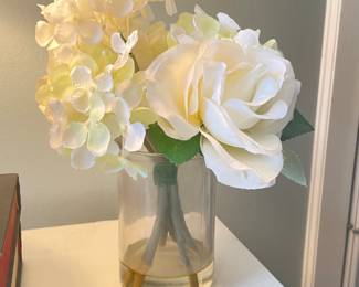 White floral arrangement, 10"H,  was $12, NOW $9