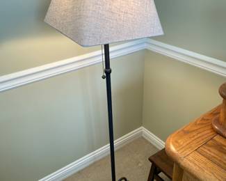 Black metal floor lamp, $48