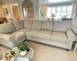 3 piece sectional from Penny Mustard, 68" (left side) x 112"W x 38"D x 35"H, $899