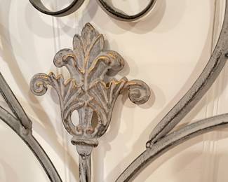 Additional close up view of metal scroll wall decor~