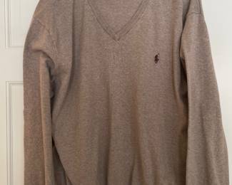 Tan Polo by Ralph Lauren XL  Vneck sweater,  was $10, NOW $6