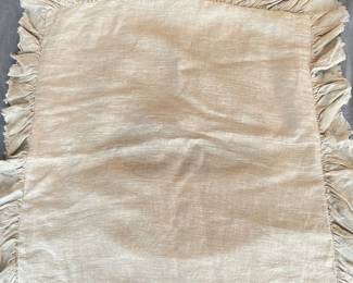 Natural ruffled pillow cover, 19" x 14",  was $12, NOW $7