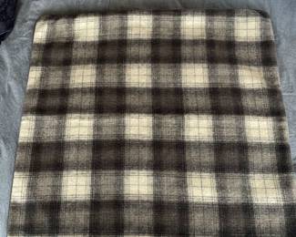 Grey plaid flannel pillow cover, 19" x 19",  was $12, NOW $8