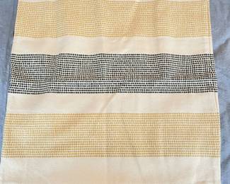 Pair of black/gold/creme striped pillow covers, 20" x 20",  was $28, NOW $18