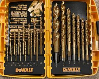 Dewalt Assorted Titanium Nitride coated drill bit set,  $15
