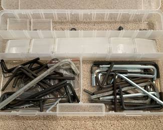 Allen wrenches in storage box,  was $6, NOW $4