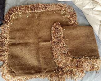 Pair of fringed linen pillow covers, 20" x 20",  was $28, NOW $19