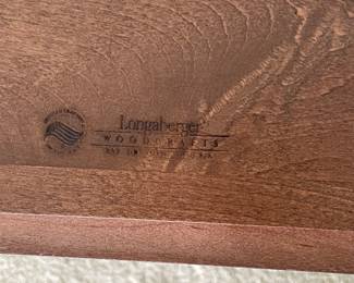 Imprint on Longaberger side table~