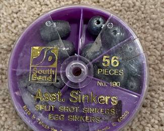 Sinkers in purple round storage,  $4