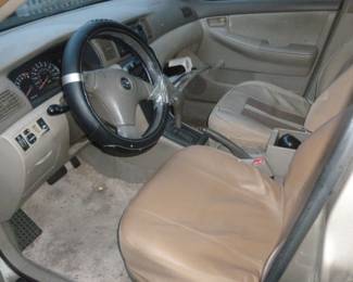 Inside front..seat covers, but we think the original seats are good