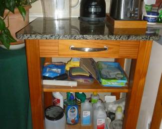 Granite top kitchen island