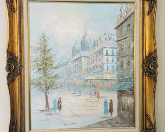 26	$100 	
Addison signed oil painting gold frame 27x31	