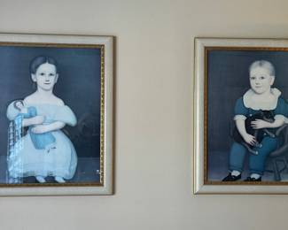 34	$48 	
Pair of print of children 23Hx19W	