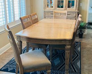 1	$1,075- NOW $537
Havertys dining table 66""L & 20"" leave & 6 chairs
Havertys china cabinet 82x52x19	