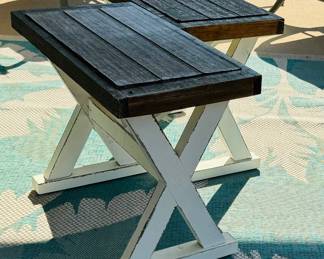 6	$90 
Pair of side tables 	