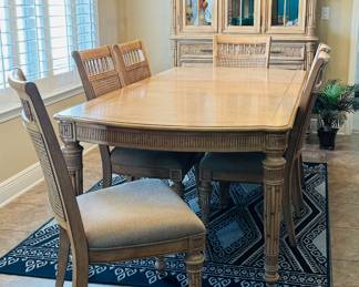 1	$1,075 -NOW $537
Havertys dining table 66""L & 20"" leave & 6 chairs
Havertys china cabinet 82x52x19	