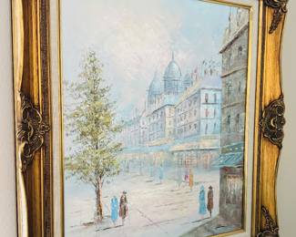 26	$100 	
Addison signed oil painting gold frame 27x31	