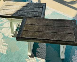 6	$90 
Pair of side tables 	