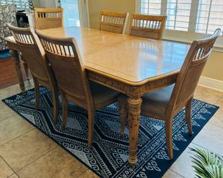 1	$1,075
Havertys dining table 66""L & 20"" leave & 6 chairs
Havertys china cabinet 82x52x19	