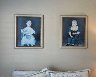 34	$48 	
Pair of print of children 23Hx19W	