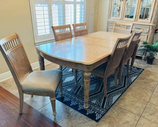 1	$1,075 - NOW $537
Havertys dining table 66""L & 20"" leave & 6 chairs
Havertys china cabinet 82x52x19	