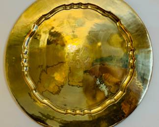 46	$100 	
Turkish brass tray 30"""									