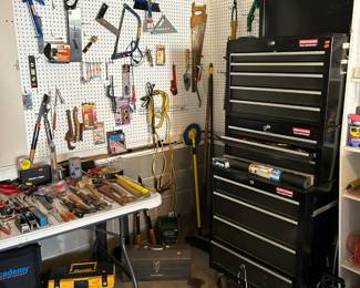 Beautiful Craftsman Roll Around Tool Chest, Chain Saw, Hand Saws and Much More!