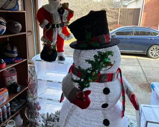 Frosty the Snowman and Santa just waiting to be a part of your Christmas Decorations!