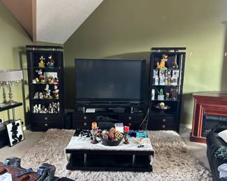Complete Home Entertainment System includes TV, Sound System,  Side Cabinets!